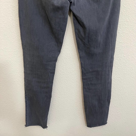 MOTHER The Looker Ankle Fray Raw Hem Skinny Denim Jeans Deep Voodoo Gray 27 - Picture 9 of 12